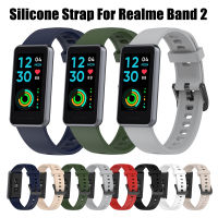 สายนาฬิกาซิลิโคนสำหรับสายรัดข้อมือ Realme แบบทางการสายรัดข้อมือเปลี่ยนสายรัดนาฬิกาสำหรับสายรัดข้อมือ Realme Band2