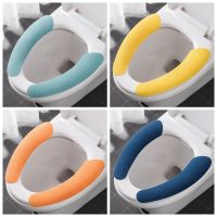 【LZ】 2Pc/set Reusable Warm Flannel Toilet Sticker Toilet Seat Covers Washable Toilet Seat Filling Bathroom Mat Seat Cover Universal