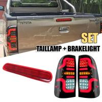 ไฟท้าย LED + ไฟเบรค สีแดง รุ่น โตโยต้า ไฮลักซ์ วีโก้ Toyota Hilux Vigo ปี 2005 - 2014 จำนวน 3 ดวง