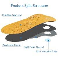 คุณภาพสูงหนัง Orthopedic Insole สำหรับ Foot Arch Support ซิลิโคน Orthopedic Insoles สำหรับผู้ชายและผู้หญิง Unisex Insole สำหรับเท้าแบน Premium Insoles