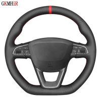 2021Soft Black Artificial Leather Car Steering Wheel Cover For Seat Leon Cupra Leon ST Cupra Leon ST Cupra Ateca Cupra Ateca FR