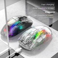 Transparent Concept Game Mouse Rechargeable Wired/Wireless Bluetooth Mute Ergonomic Mouse For Computer Laptop RGB Mice Basic Mice