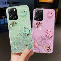 คลังสินค้าพร้อมเคสสำหรับ Redmi Note12 Pro Plus เคสแหวนขึ้นเงาเคสดวงดาวอวกาศเนื้อนิ่มแวววาวสำหรับ Redmi Note 12 Pro Plus ฝาหลังลายดวงจันทร์เด็กผู้หญิง