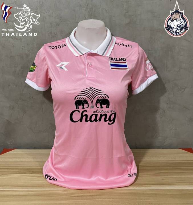 new-เสื้อกีฬาฟุตบอลหญิงทีมไทย-ฟรีไซส์ป้ายxlอก32-36-แห้งง่าย-ไม่ซับเหงื่อ-มีบริการปลายทาง