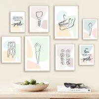 【hot】✳☍❁  Teeth Abstract Oral Dentist Wall Canvas Painting Posters And Prints Pictures