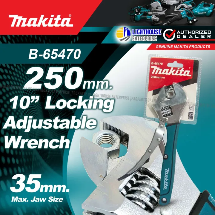 MAKITA 250mm Locking Adjustable Wrench (B65470) *LIGHTHOUSE ENTERPRISE