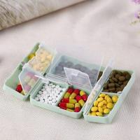 【COD】แบบพกพายาแม่เหล็กพับได้กล่องยา Organizer พร้อมช่อง 7 Pill Organizer ช่อง