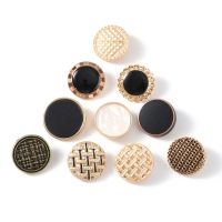 5PCs Upscale Metal Shank Buttons Decorative Clothing Gold Color Sewing Buttons Vintage For DIY Garment Scrapbooking Accessories Haberdashery