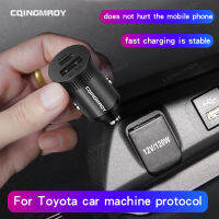 PD Car Charger สำหรับ Toyota Motor ข้อตกลงคอมพิวเตอร์ Type-C และพอร์ต USB Fast Charger Charger er Power Supply Charger