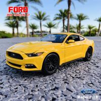 new Maisto 1:18 2015 Ford Mustang GT yellow sports car Alloy Retro Car Model Classic Car Model Car Decoration Collection gift