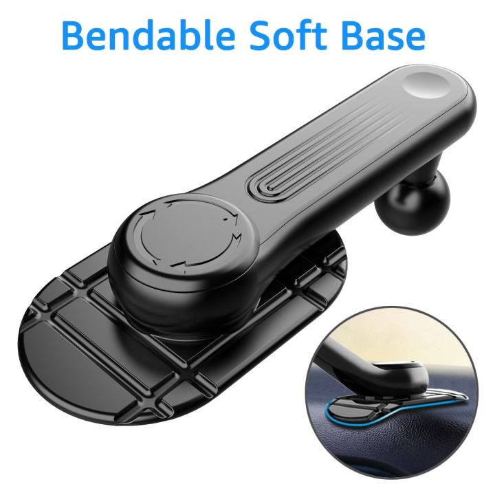 mobile-phone-holder-base-for-car-display-screen-universal-17mm-ball-head-rotatable-adhesive-phone-bracket-accessories-for-tesla