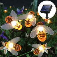 5M Solar Lights String 20 Led Honey Bee Shape Solar Powered Fairy Lights For Outdoor Home Garden Fence Summer Decoration