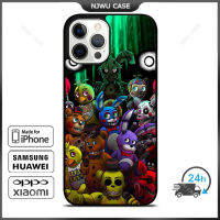 Five Nights At Freddys Gang Phone Case for iPhone 14 Pro Max / iPhone 13 Pro Max / iPhone 12 Pro Max / XS Max / Samsung Galaxy Note 10 Plus / S22 Ultra / S21 Plus Anti-fall Protective Case Cover