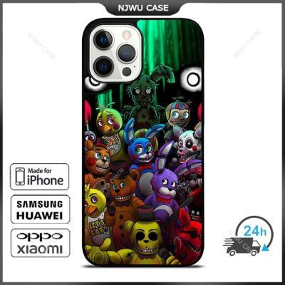 Five Nights At Freddys Gang Phone Case for iPhone 14 Pro Max / iPhone 13 Pro Max / iPhone 12 Pro Max / XS Max / Samsung Galaxy Note 10 Plus / S22 Ultra / S21 Plus Anti-fall Protective Case Cover