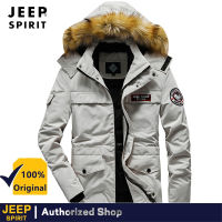 JEEP SPIRIT ใหม่ผู้ชาย Camouflage Coat,ฤดูหนาว Plush Casual Coat,Solid Coat,แฟชั่นผู้ชาย Coat,หนา,Warm