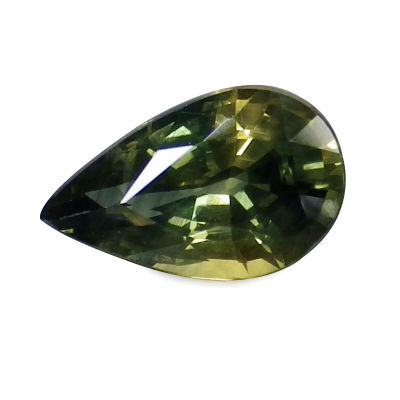 พลอย แซฟไฟร์ สี เขียว เหลือง บางกะจะ ธรรมชาติ แท้ ( Natural Yellow Green Sapphire ) 0.95 กะรัต