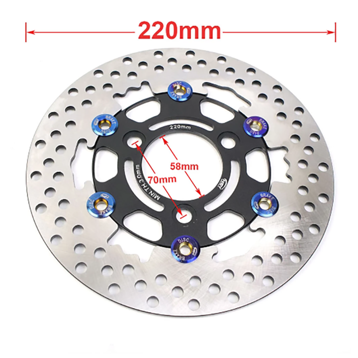 เบรคคาลิปเปอร์ตะเกียบหน้ารถมอเตอร์ไซค์สกู๊ตเตอร์-cnc-ขนาด220มม-เบรคโรเตอร์ตัวยึดอะแดปเตอร์ปั๊มเบรกตั้งค่าสำหรับยามาฮ่า-aerox-bws-rsz