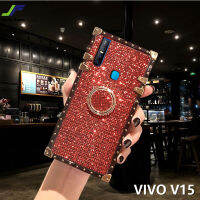 JieFie เคสป้องกันเต็มรูปแบบสำหรับ VIVO V15 / V20SE / V21 / V21E / V25E เพชรกากเพชรหรูหราเคสโทรศัพท์เหลี่ยม