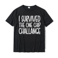 I Survived The One Chip Challenge Funny T-Shirt New Coming Leisure Top T-Shirts Cotton Male Tops &amp; Tees Leisure
