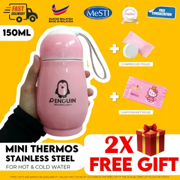 Pink Color 300ml Cartoon Penguin Stainless Steel Mini Thermos Vacuum Flask  - Buy Pink Color 300ml Cartoon Penguin Stainless Steel Mini Thermos Vacuum  Flask Product on