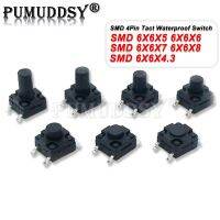 20Pcs 6X6 PCB Tactile Tact Mini Push Button Switch SMD 4pin Micro Switch 6*6*4.3/5/6/7/8 Mm 6x6*4.3mm/5mm/6mm/7mm/8mm Waterproof