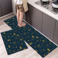 Kitchen Mats Washable Non-slip Kitchen Rug Marble Sea Wave Printed Entrance Doormat Floor Mats Carpets for Living Room Bathroom