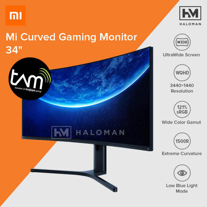 XIAOMI Ultra Wide Curved Gaming Monitor 1440P 144Hz Free-Sync 34 Inch ...