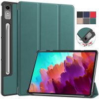 สำหรับ Lenovo เคส P12 12.7นิ้ว2023โฟลิโออัจฉริยะแม่เหล็กสามขาตั้งพับได้ฝาครอบสำหรับ Lenovo Lenovo Xiaoxin Pad Pro 12 7 12.7เคส