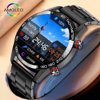 ⊙◙♘ Latest AMOLED Smart Watch Men 2023 New Bluetooth Call Body Temperature Sports Bracelet Waterproof Men SmartWatch For IOS Android