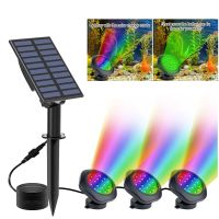 ❡ Solar Underwater Light RGB Waterproof Pond Swimming Pool Lamp Landscape Outdoor Garden Street Spotlight for tree Countyard Decor