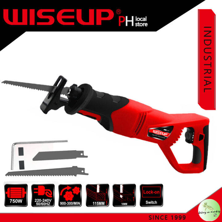WISEUP Original 750W Handheld Metal Wood Cutting Power Tools Reciprocating Saw with Blade