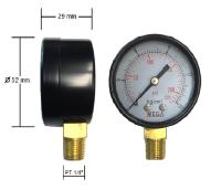 เกจแรงดัน เกลียวล่าง 2" WEGA pressure gauge เหล็ก ขนาดหน้าปัด 2 นิ้ว เกลียว 1/4" ออกด้านล่าง