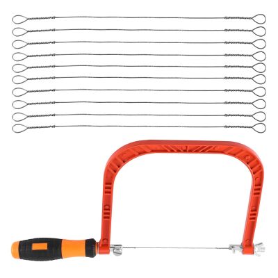 6 Inch Coping Saw Hand Saw, Fret Saw Coping Frame and Extra 20 Pcs Replacement Blades Set for Wood,Plastic, Rubber, Ect