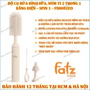 Rẻ Vô Địch Spin 1 Bộ Cọ rửa Bình Sữa Núm Ti Điện Fatzbaby Fatz FB8002ED
