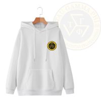 2023 newtriskelion สีขาว hoodie โลโก้ &amp; ตัวอักษรกราฟิก Tau Gamma phisigma Hoodie JACKET hoodie