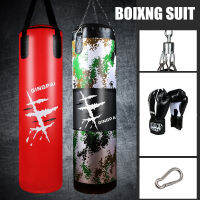 GINGPAI Boxing Sandbag Empty 100cm Oxford Cloth High Quality PU Sandbag Fighting Boxer Training Hanging Sandbag Glove Combinatio