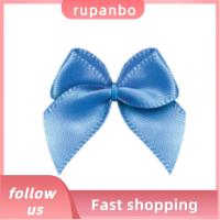 RUPANBO039392692ริบบิ้นผ้าซาตินพีวีซี200โบว์ดอกไม้ริบบิ้นซาตินขนาดเล็กโบว์ดอกไม้โพลีเอสเตอร์ขนาด26มม. โบว์ดอกไม้สีฟ้าแสนน่ารักสำหรับเย็บ