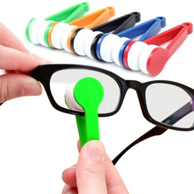 【jw】✌  Glasses Microfiber Two-side Spectacles Cleaning Rub Cleaner Eyeglass Brushes Wipes Tools Accessories
