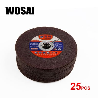 WOSAI 25pcs 107mm Grinding Wheel Fiber Reinforced Resin Cutting Disc Grinding Wheel Blade Metal Saw Blade Angle grinder Tool