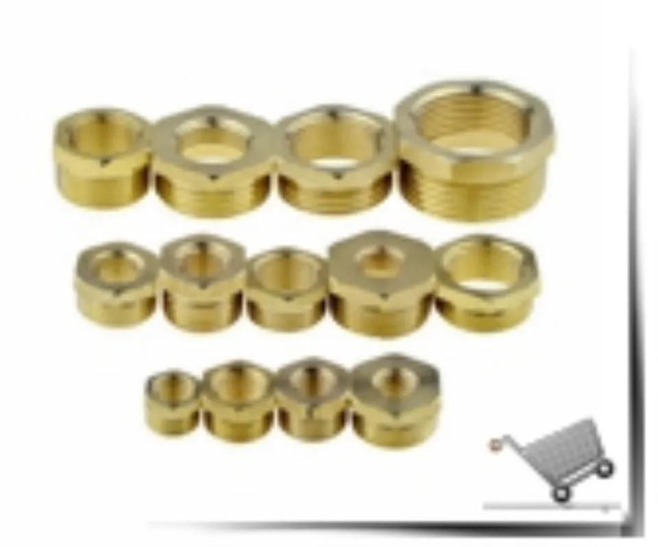 Brass Hex Bushing Reducer Pipe Fitting 1/8 1/4 3/8 1/2 3/4 F to M