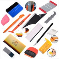 FOSHIO Carbon Fiber Vinyl Wrapping Tool Kit Car Accessories Window Tint Soft PPF Scraper Cleaning Squeegee Water Wiper Knife