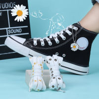 10 สีผ้าฝ้าย Shoelaces แบน Daisy ดอกไม้รองเท้า laces ใช้สำหรับเด็กนักเรียนรองเท้าสีขาวเล็กๆรองเท้าผ้าใบ AF1 เชือกผูกรองเท้า 1 คู่-Chuieri