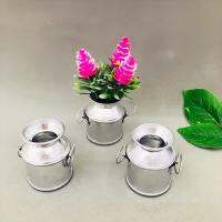 1:12 Dollhouse Milk Jug Tin Bucket Mini Keg Barrel Home Garden Succulent Planting Pots Desktop Sundries Storage Basket Decoratio