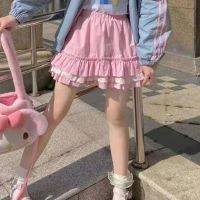 【CC】☒❀  Woman Y2k Kawaii Skirts Pink Pleated Skirt Indie Alt Korean School