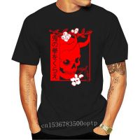 Japanese Demon Art Face Skull Devil Oni Harajuku Aesthetic Black T-Shirt For Youth Middle-Age The Elder Tee Shirt  4S6T