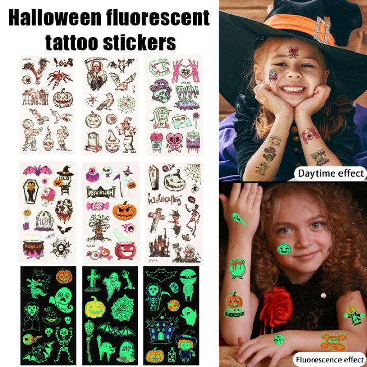 Hình xăm dán kinh dị halloween hỏa tốc - giao hàng trong 1 giờ