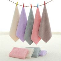 【CW】 SBB 25x25cm solid fast dry Coral Hand Kerchief wholesale Cleaning kitchen hangs the towel clean bibulous