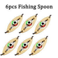 6pcs LED Fishing Lure 5.5cm 9g Fish Flash Lamp Fishing Tackle Metal Spoon Lure Light Fishing Wobblers