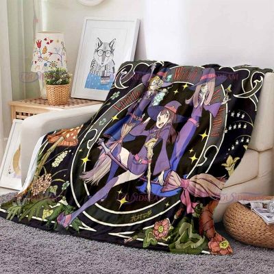 （in stock）Anime Little Witch Academy 3D Printing Velvet Blanket Cartoon Blanket Bed Sheet Sofa Home Magic Girl Throwing Blanket Baby Gift（Can send pictures for customization）