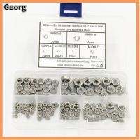 GEORG 120Pcs M2/M2.5/M3/M4/M5/ ชุดจัดประเภทน็อตหกเหลี่ยม 7ขนาด 304สแตนเลสสตีล น็อตเมตริก ปรับเสร็จเรียบร้อย พร้อมกล่องเก็บของ ชุดน็อตหกเหลี่ยม มืออาชีพด้านการ